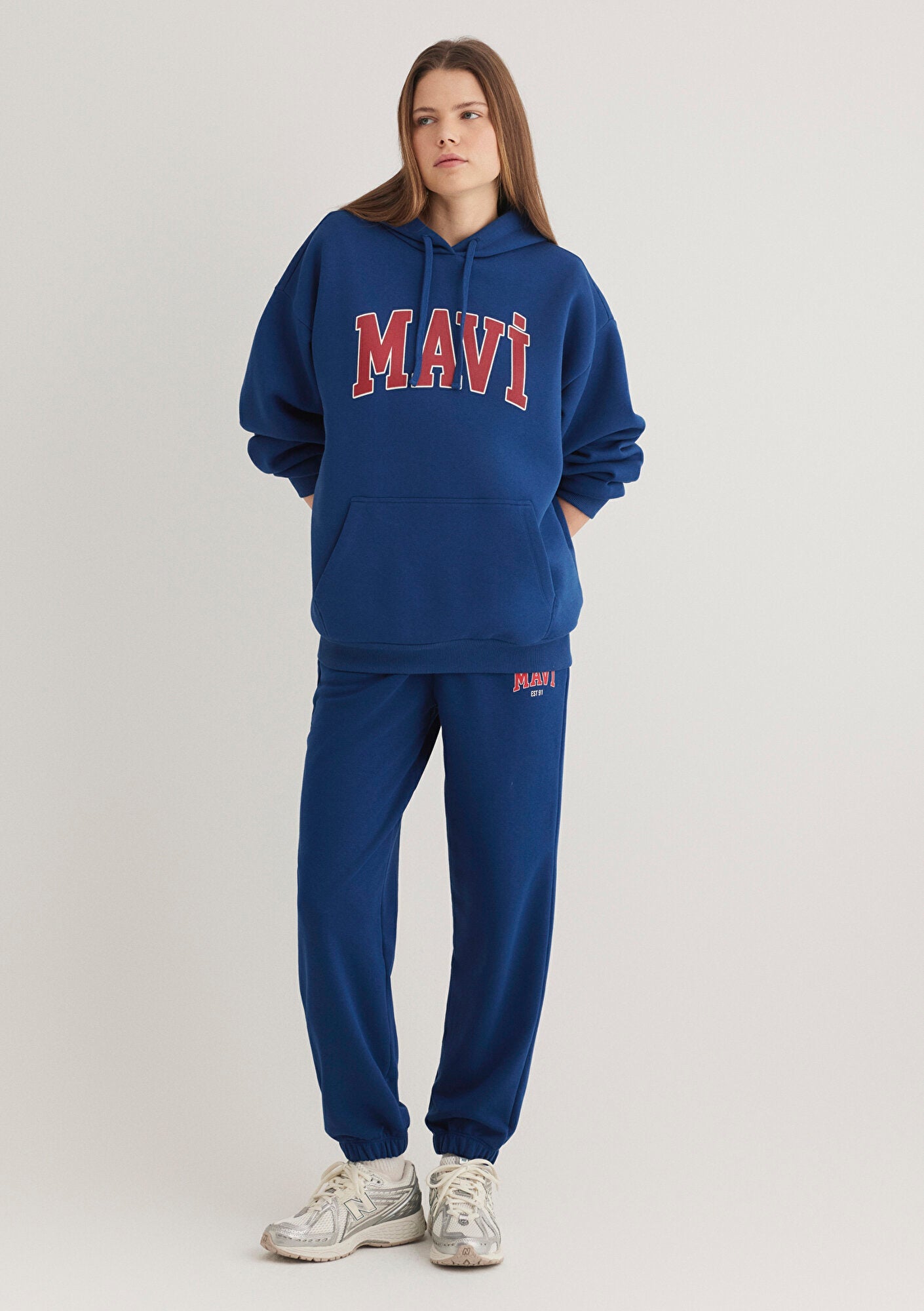 Mavi Logo Printed Navy Sweatpants