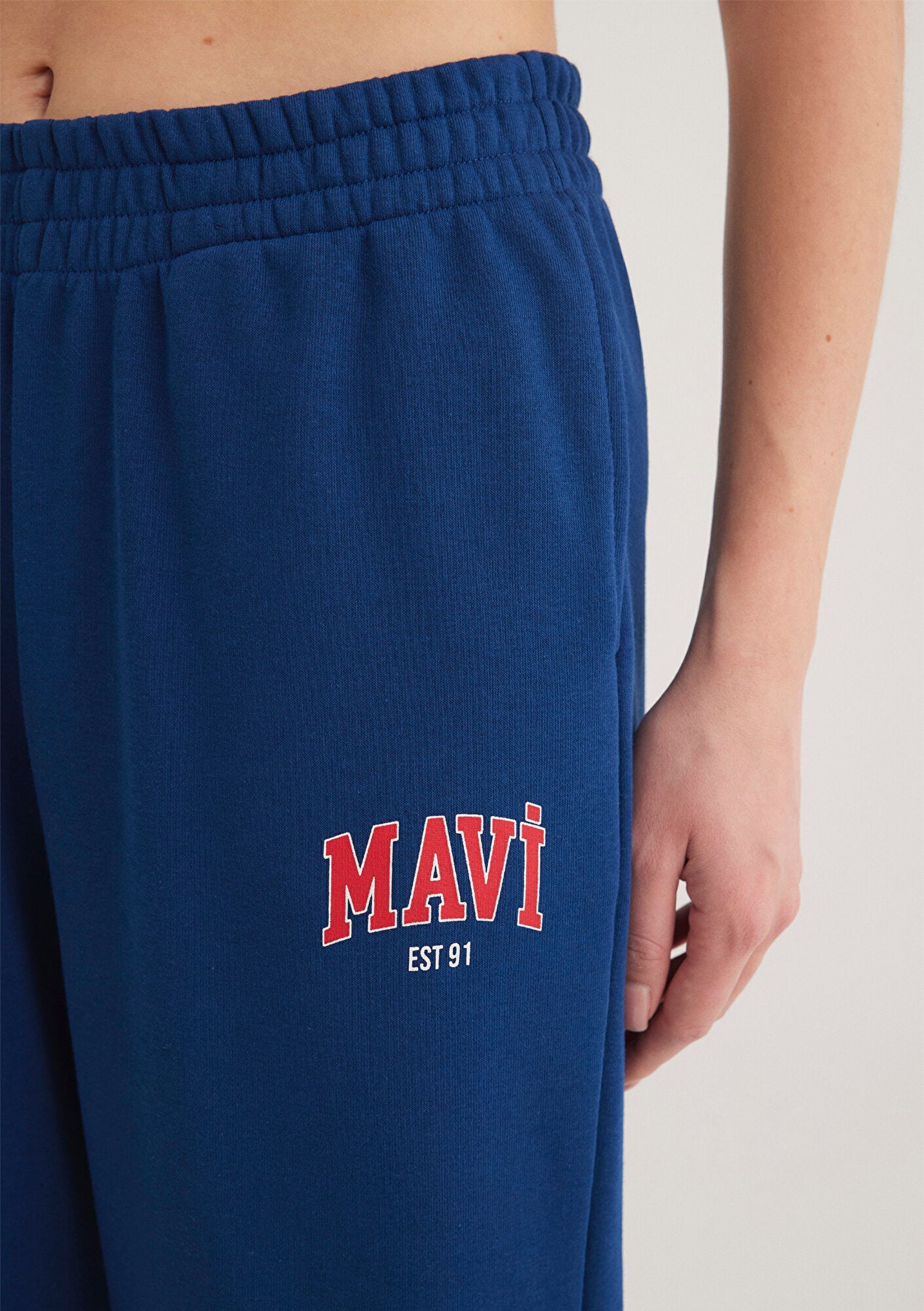 Mavi Logo Printed Navy Sweatpants