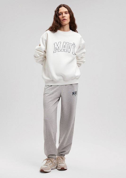 Mavi Logo Printed Grey Sweatpants