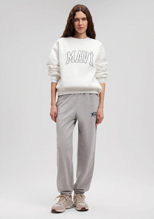 Mavi Logo Printed Grey Sweatpants