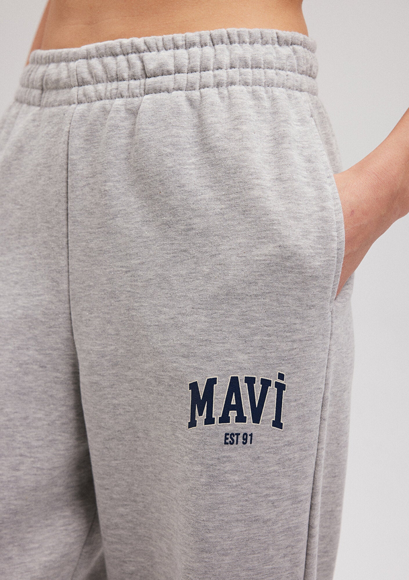 Mavi Logo Printed Grey Sweatpants