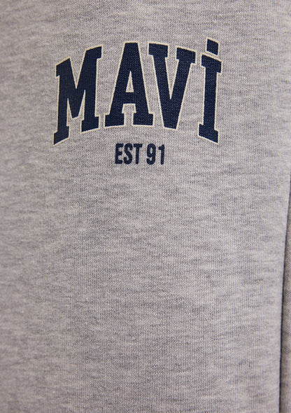 Mavi Logo Printed Grey Sweatpants