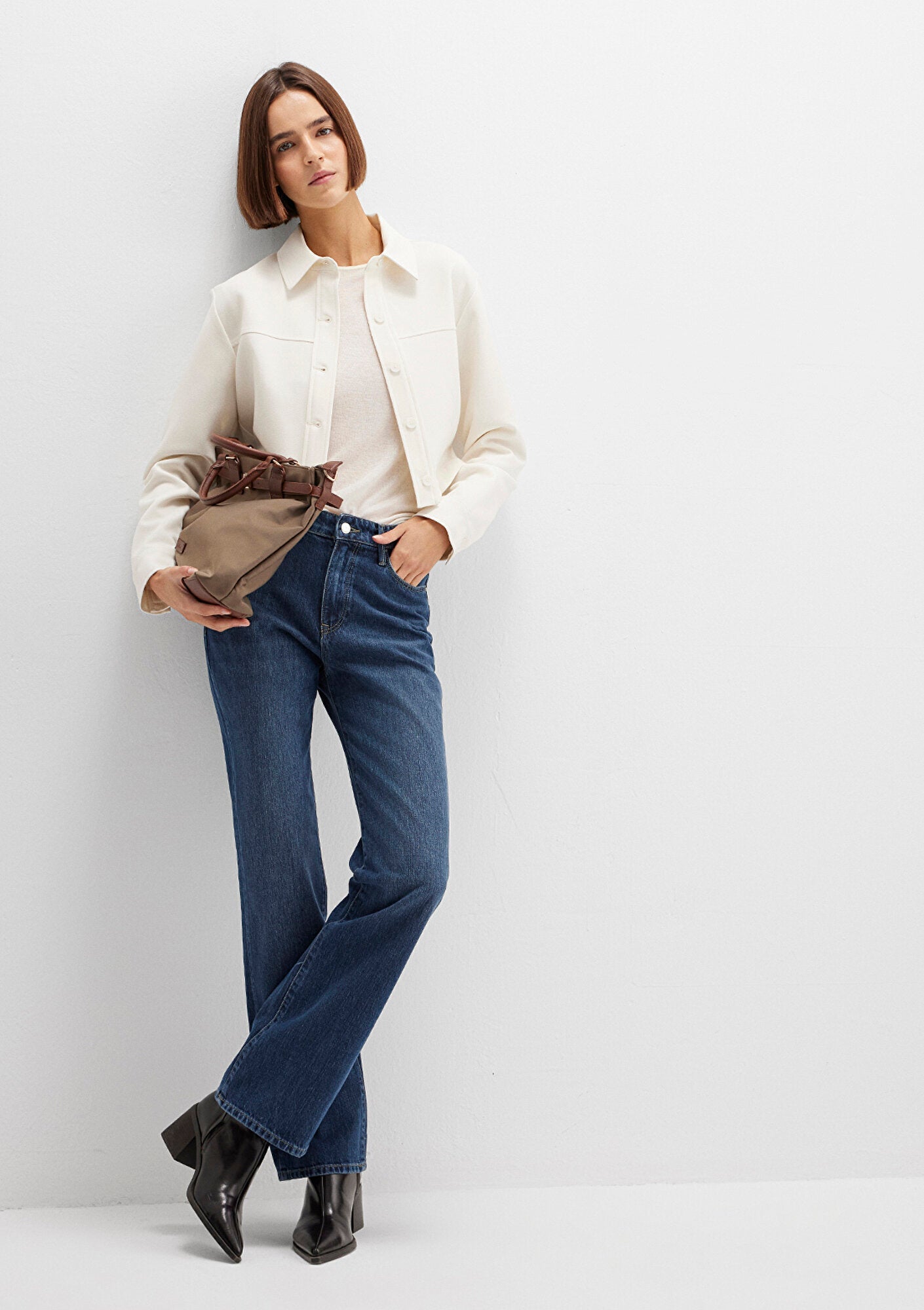 Jane Dark Shaded Classic Denim Jean Pants