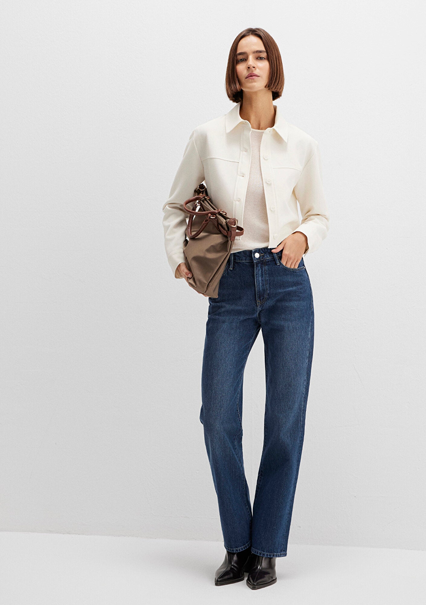 Jane Dark Shaded Classic Denim Jean Pants