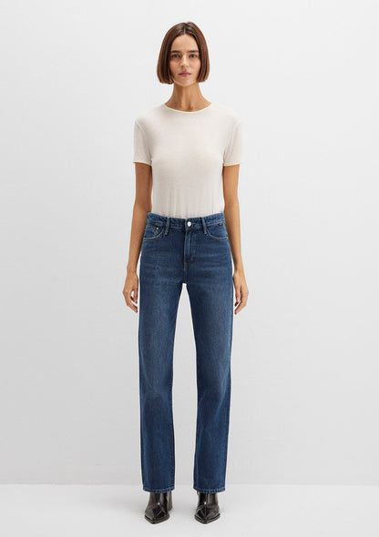 Jane Dark Shaded Classic Denim Jean Pants