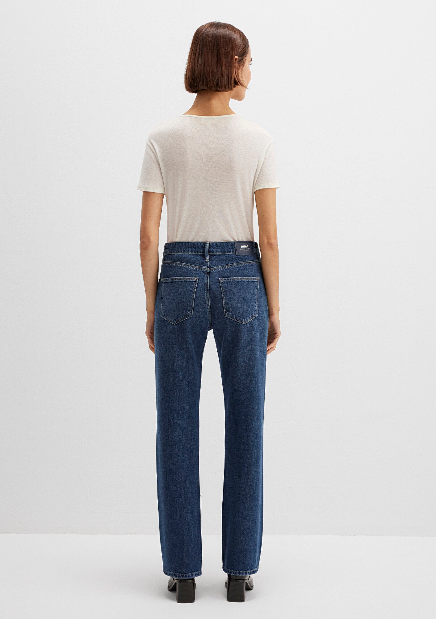 Jane Dark Shaded Classic Denim Jean Pants