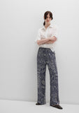 Printed Navy Trousers