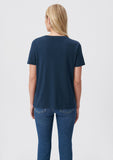 V Neck Navy Basic T-Shirt