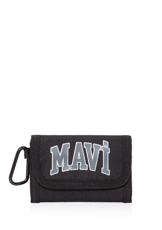 Mavi Logo Printed Black Wallet