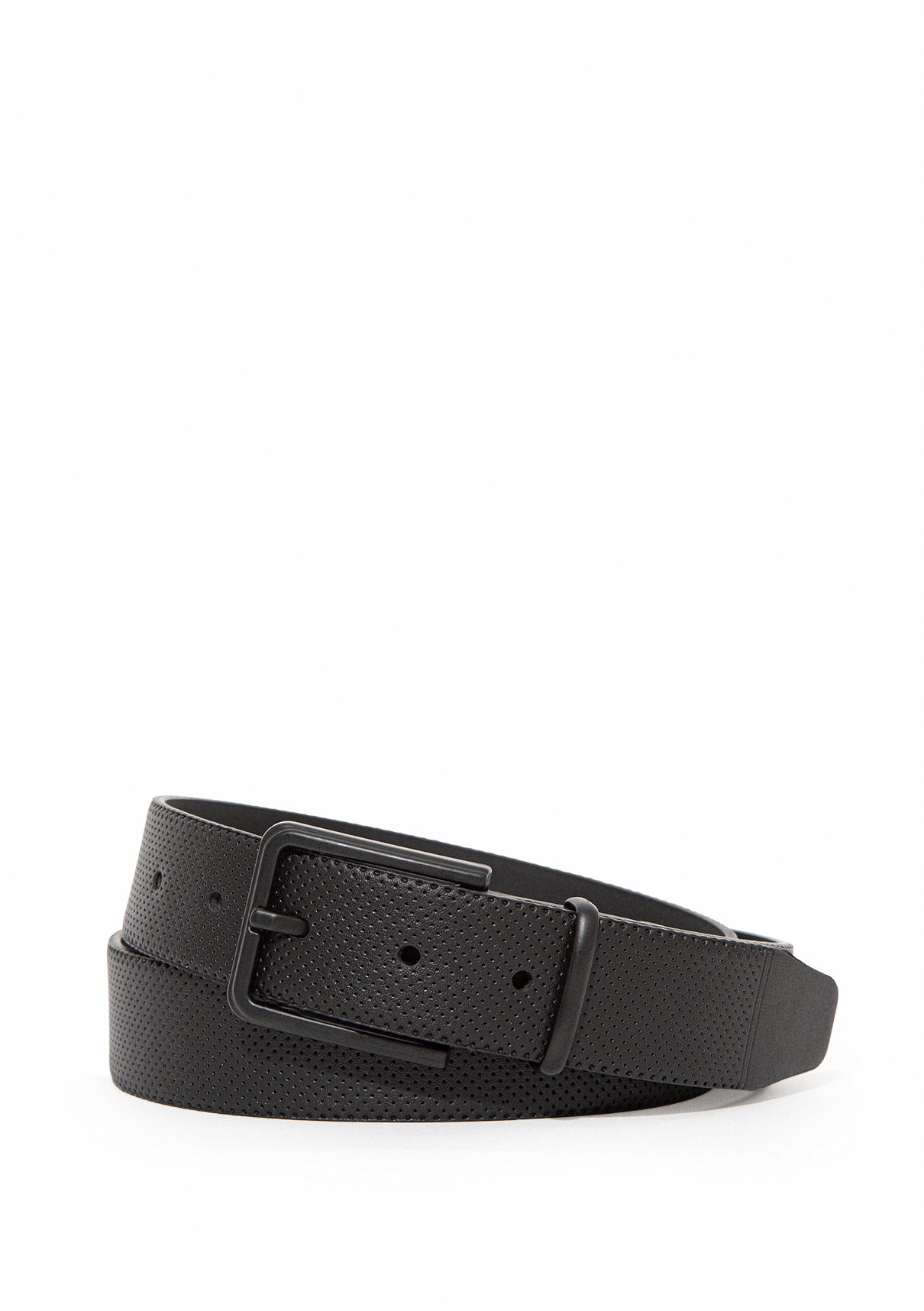 Black Faux Leather Belt
