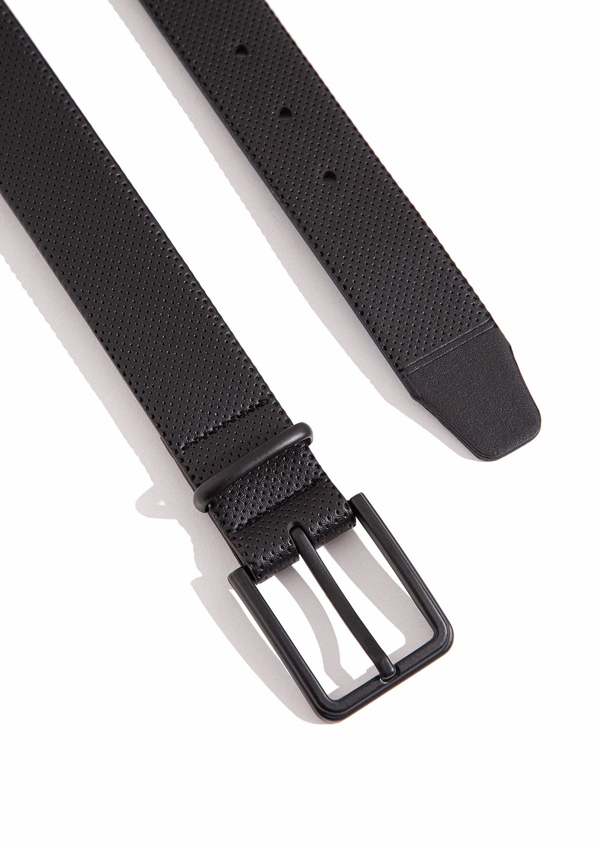 Black Faux Leather Belt