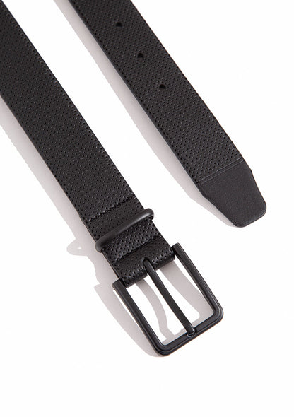 Black Faux Leather Belt