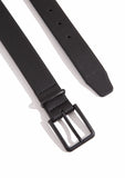 Black Faux Leather Belt