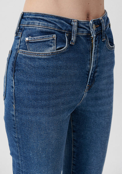 Star Mid Brushed Gold Shape Jean Pants