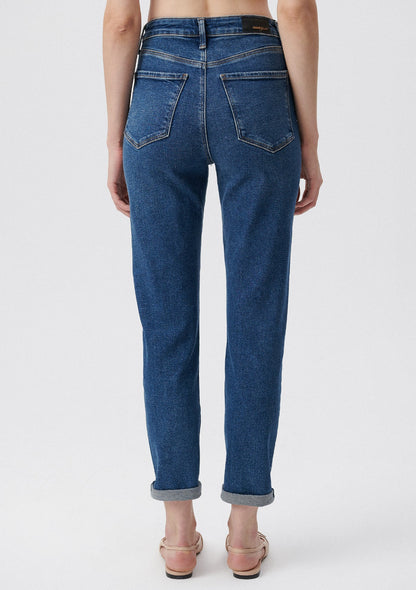 Star Mid Brushed Gold Shape Jean Pants