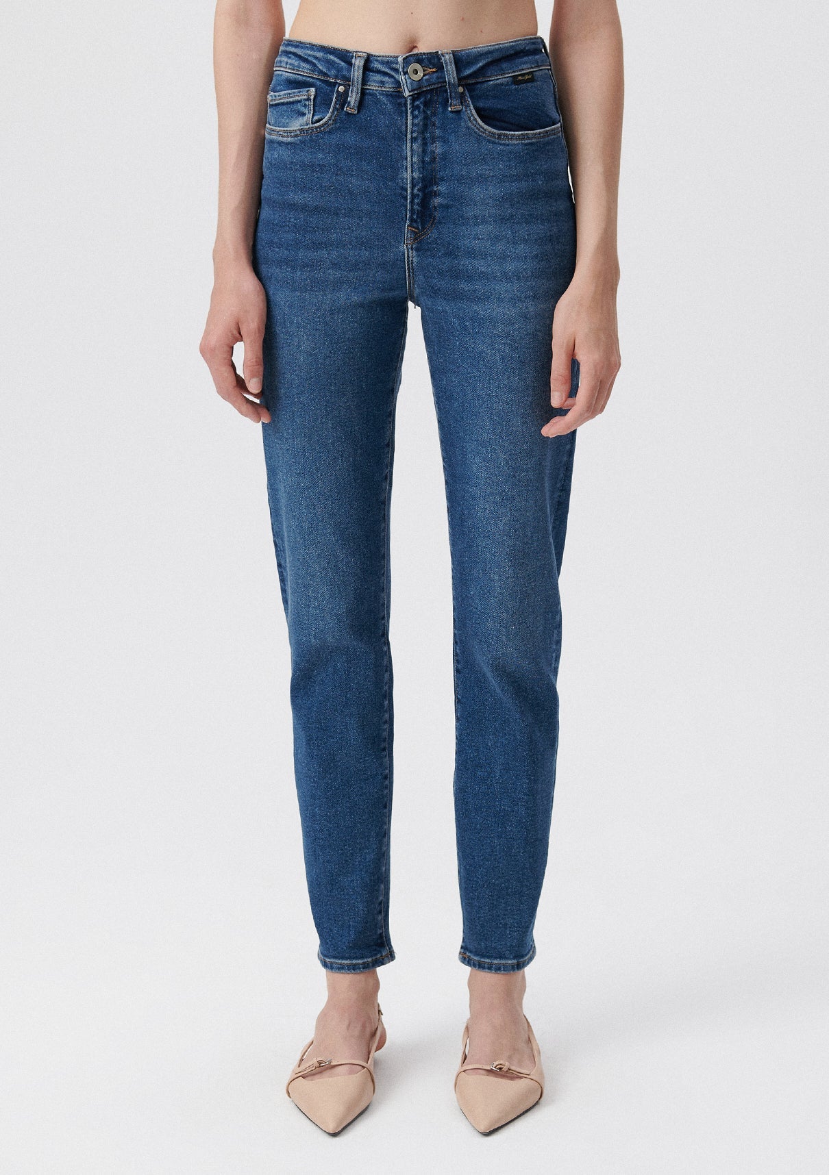 Star Mid Brushed Gold Shape Jean Pants