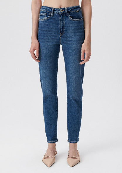 Star Mid Brushed Gold Shape Jean Pants