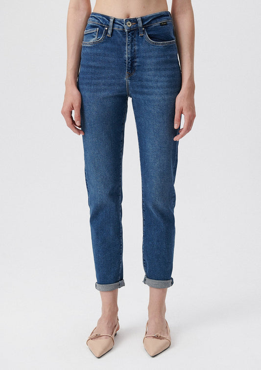 Star Mid Brushed Gold Shape Jean Pants