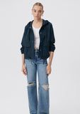 Hooded Navy Jacket