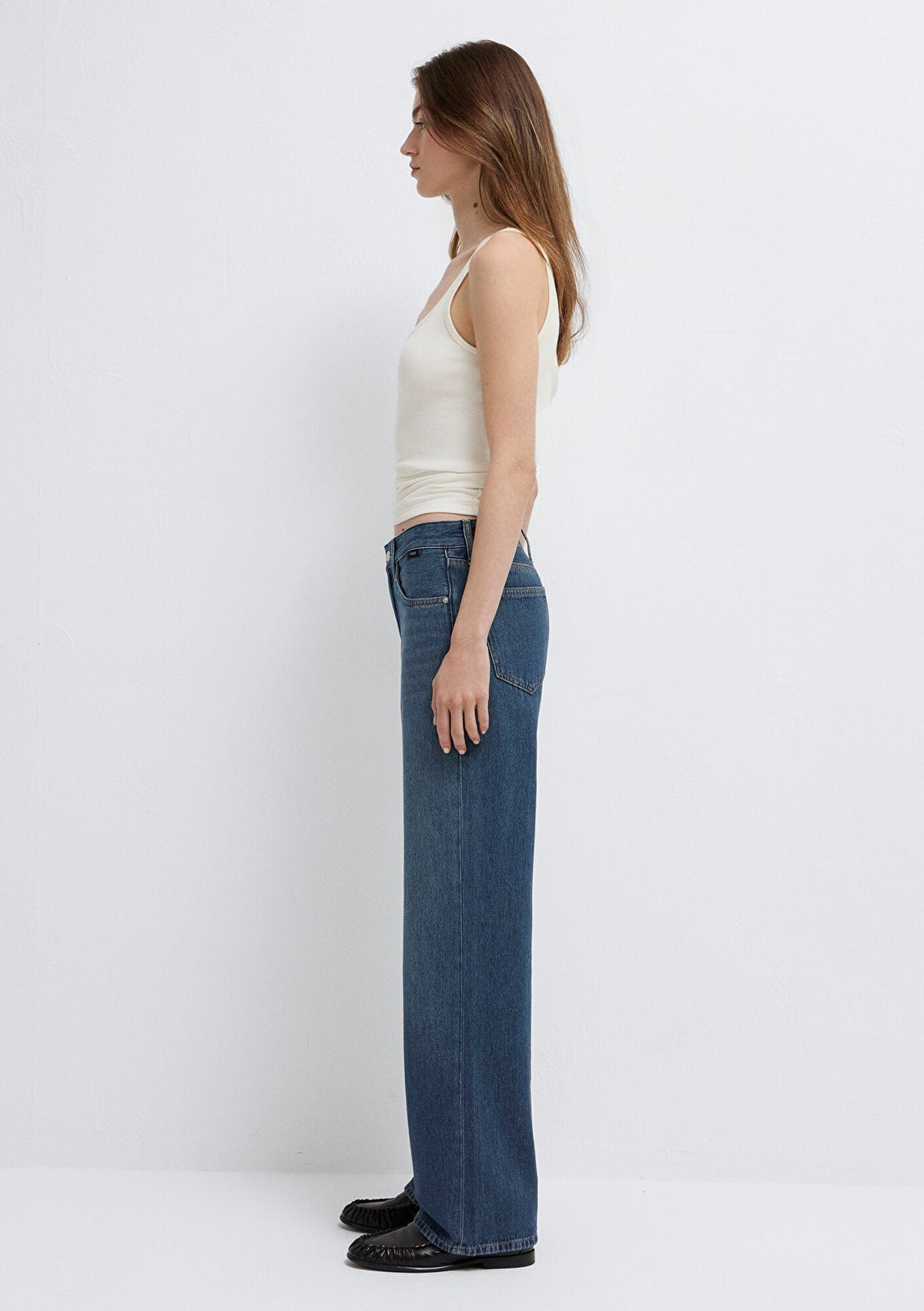 Lovely Dark Foggy Classic Denim Jean Pants