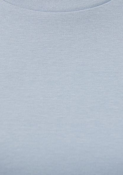 Crew Neck Blue Basic T-Shirt