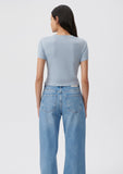 Crew Neck Blue Basic T-Shirt