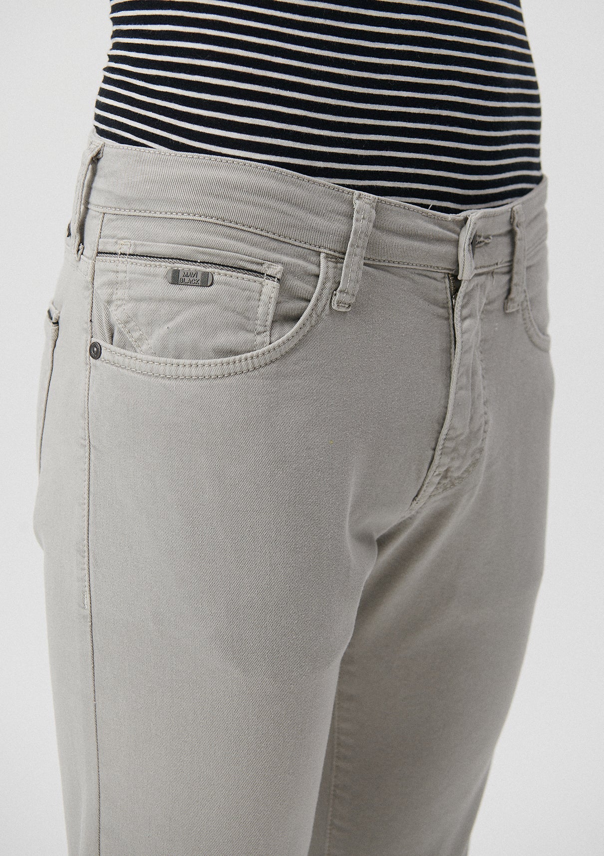 Jake Neutral Grey Mavi Black Gabardine Pants