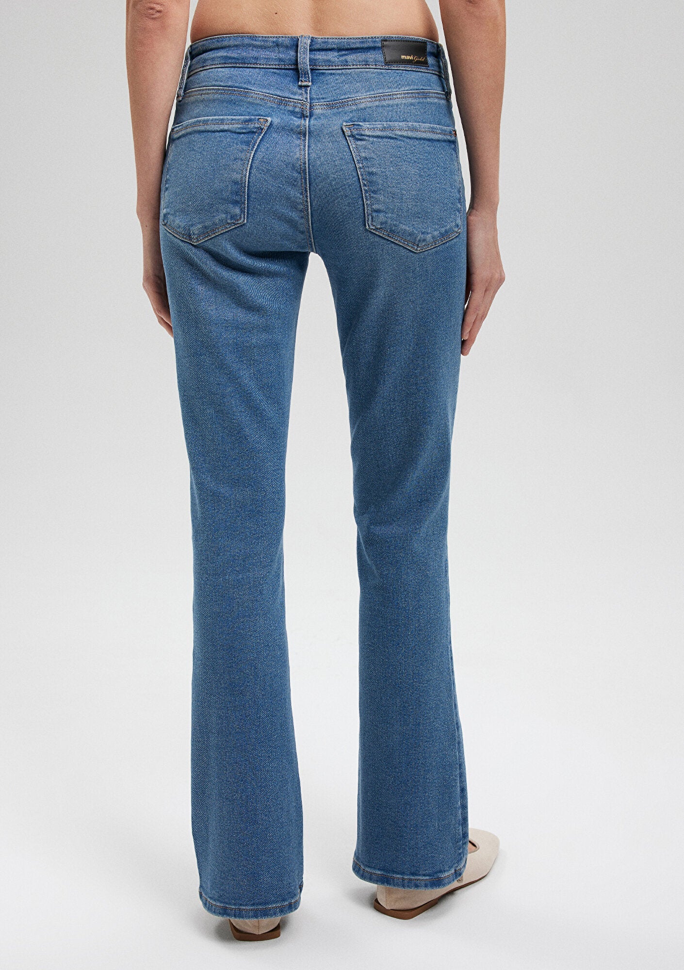 Molly Light Blue Gold Shape Jean Pants