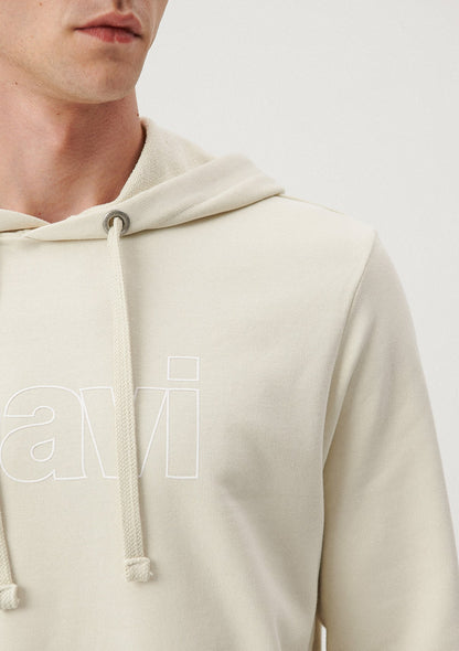 Mavi Logo Printed Hooded Beige Sweatshirt