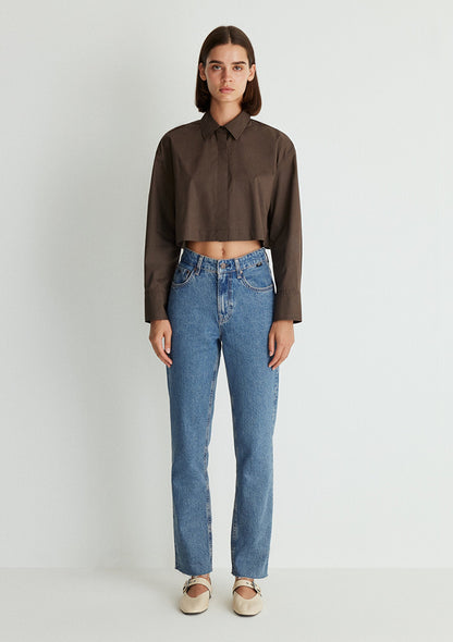 New York Mid Indigo Classic Denim Jean Pants