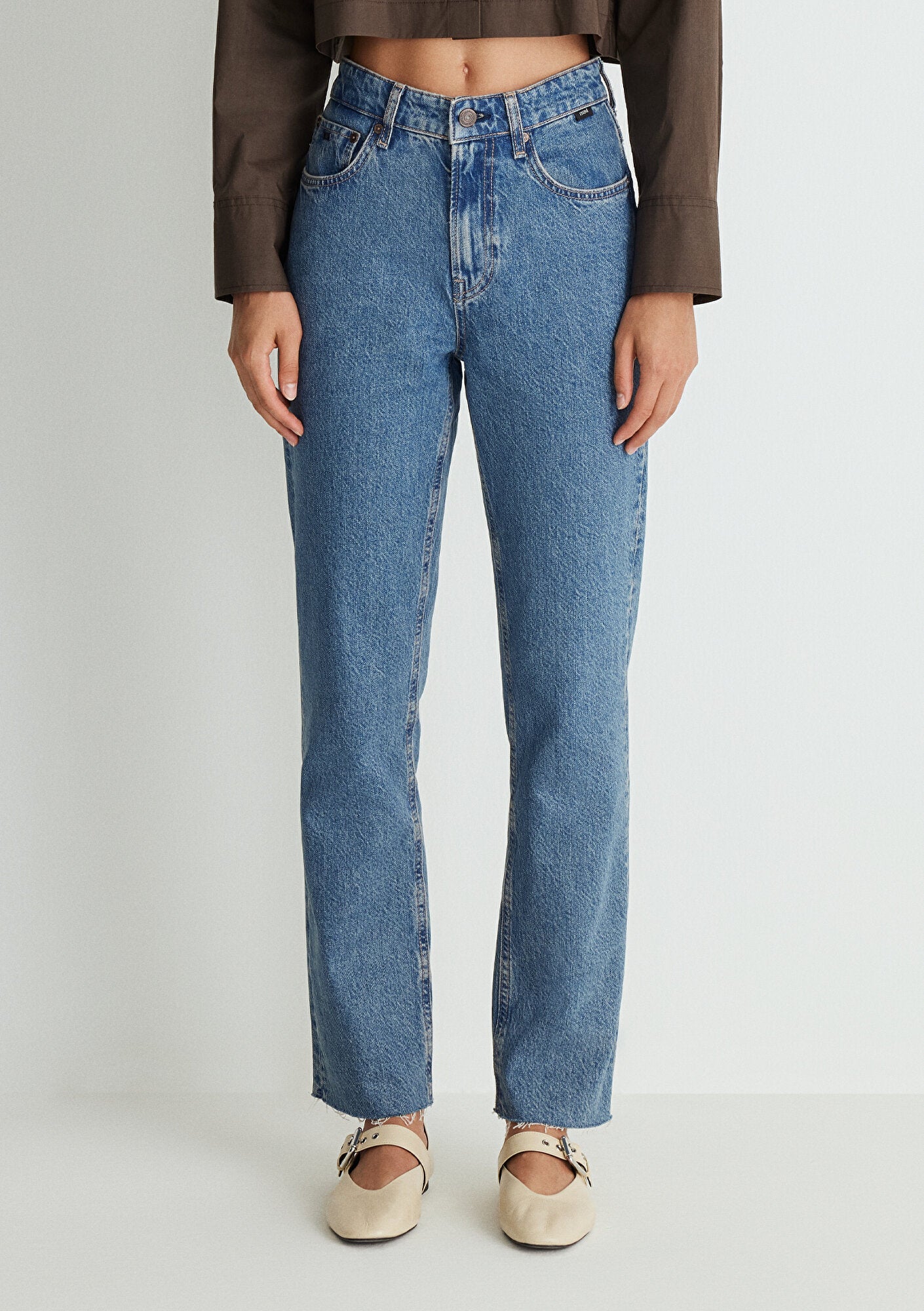 New York Mid Indigo Classic Denim Jean Pants