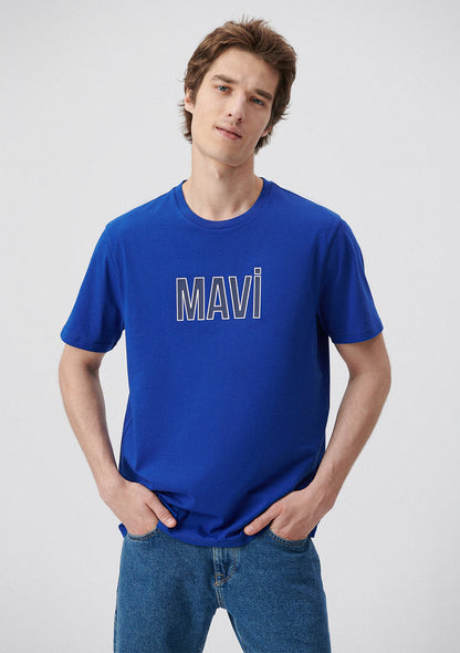 Mavi Logo Printed Blue T-Shirt