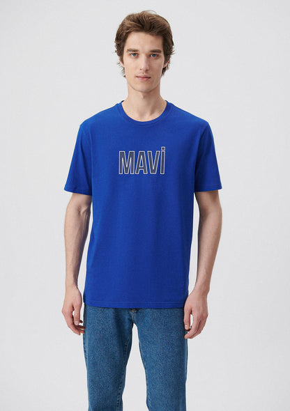 Mavi Logo Printed Blue T-Shirt