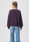 Crew Neck Green Basic Sweatshirt