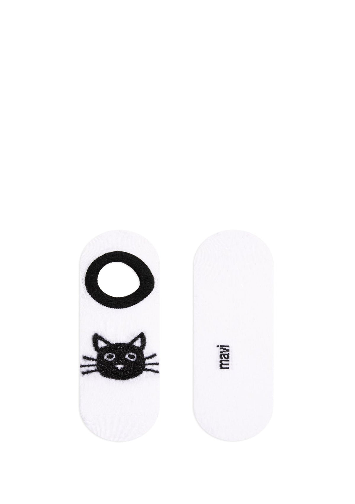 Cat Printed Ballerina Socks