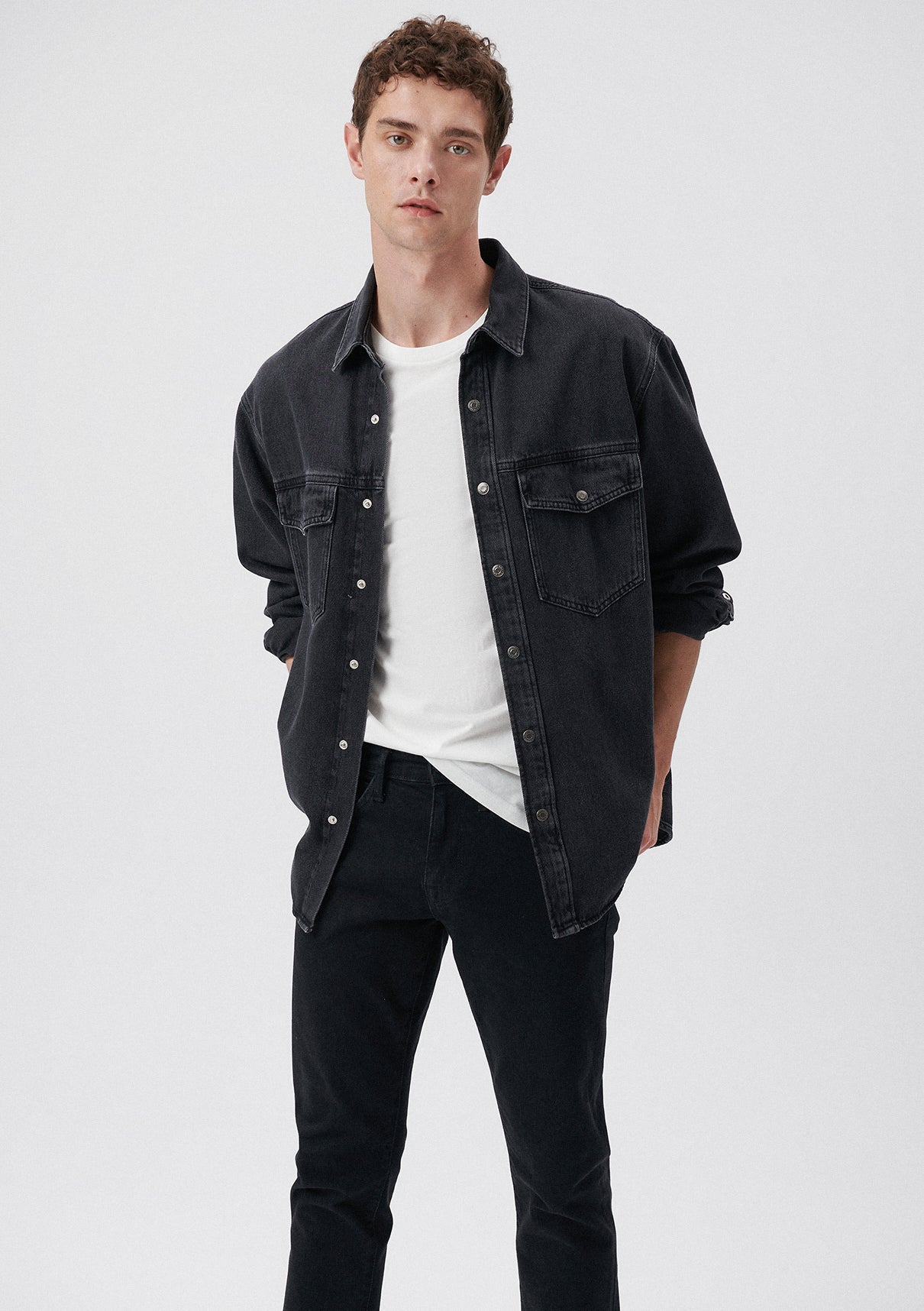 Ross Smoke Denim Jean Shirt