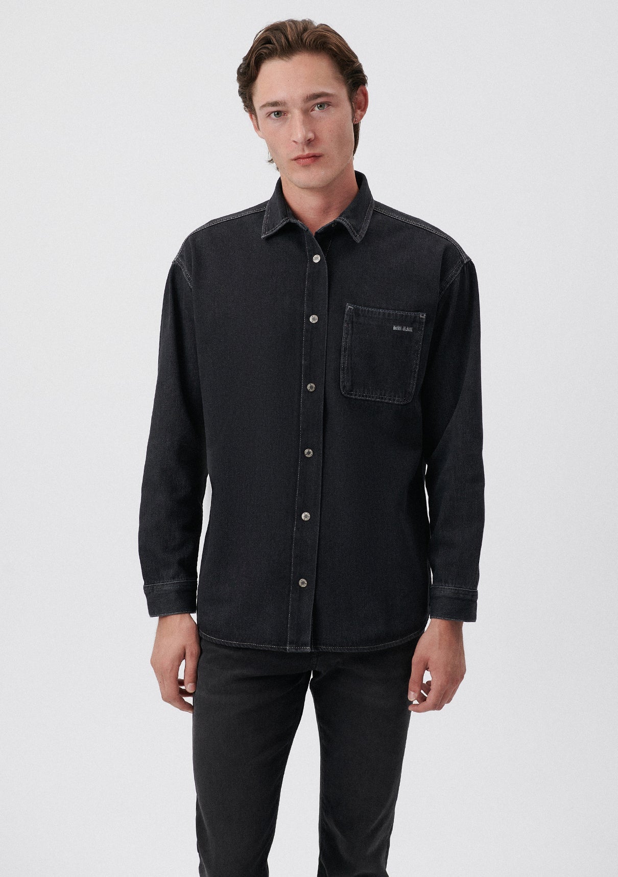 Aidan Cloudy Smoke Mavi Black Jean Shirt