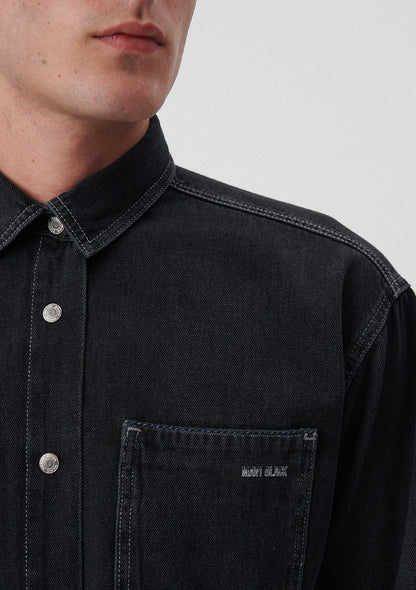 Aidan Cloudy Smoke Mavi Black Jean Shirt