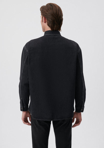 Aidan Cloudy Smoke Mavi Black Jean Shirt