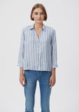 Striped White Blouse