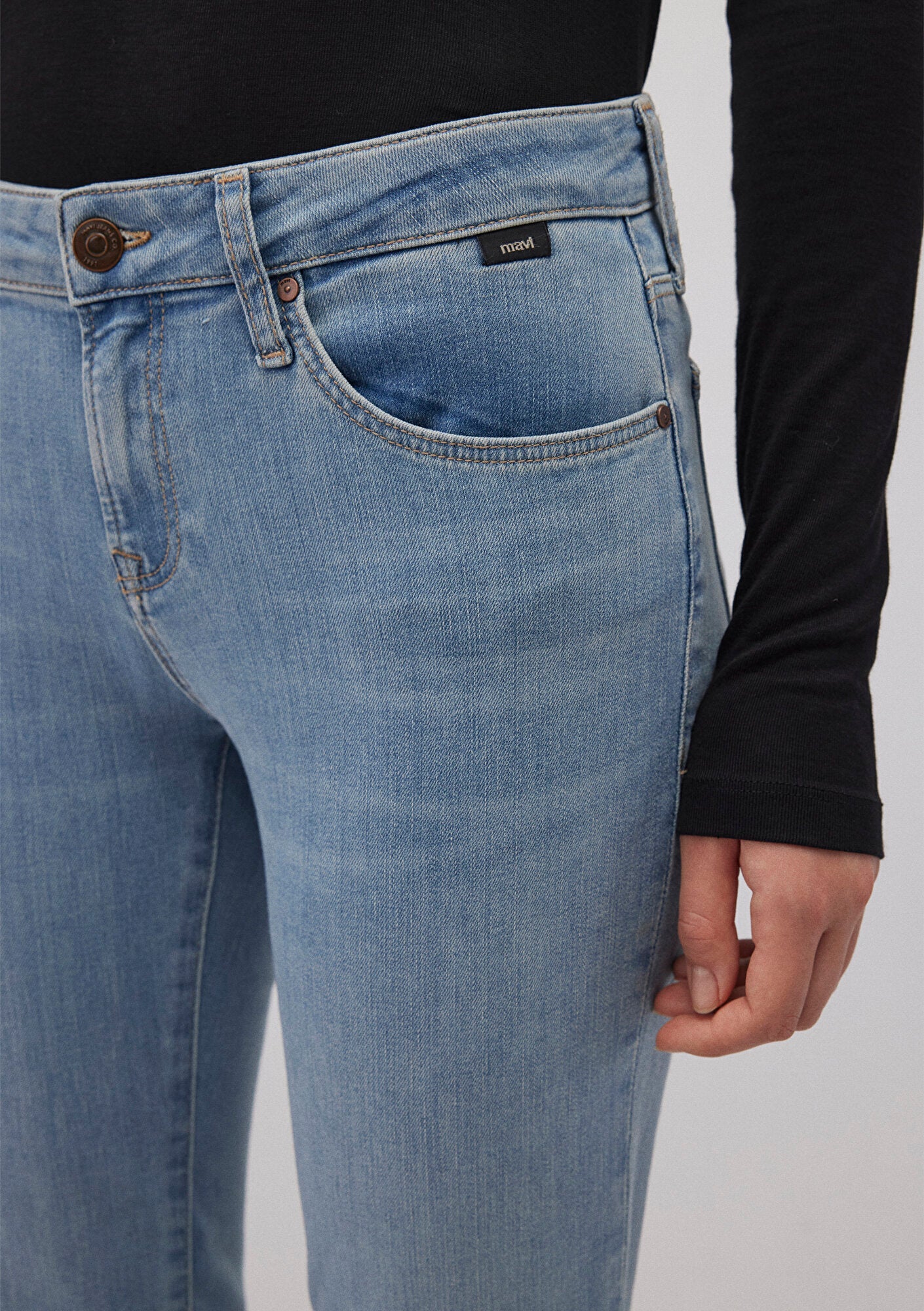 Ada Mid Blue Denim Jean Pants