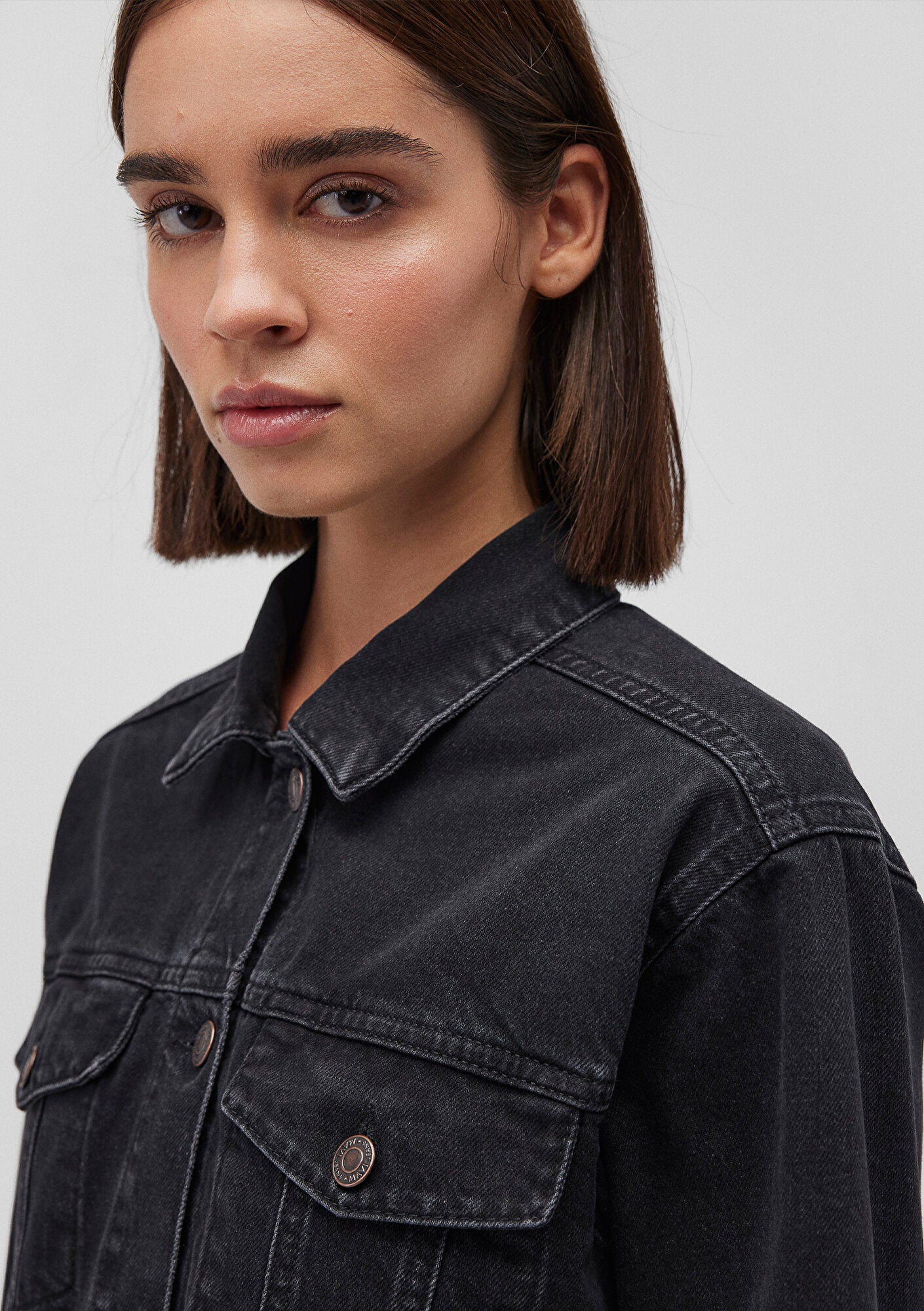 Brenda Dark Smoke 90s Jean Jacket