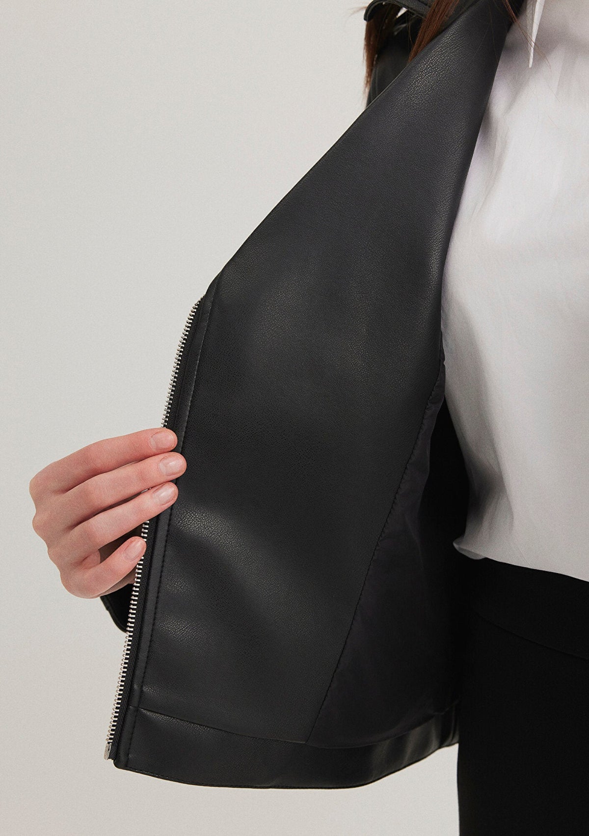 Black Faux Leather Jacket