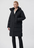 Hooded Black Long Puffer Jacket