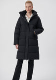 Hooded Black Long Puffer Jacket