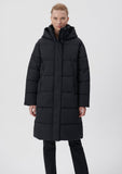 Hooded Black Long Puffer Jacket