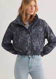 Printed Anthracite Crop Jacket