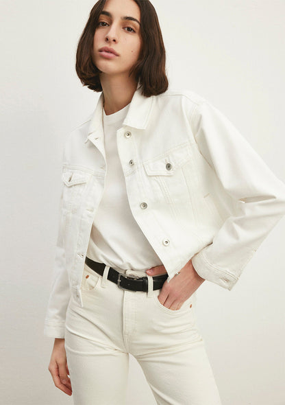 Megi Off White Mavi Premium Jean Jacket