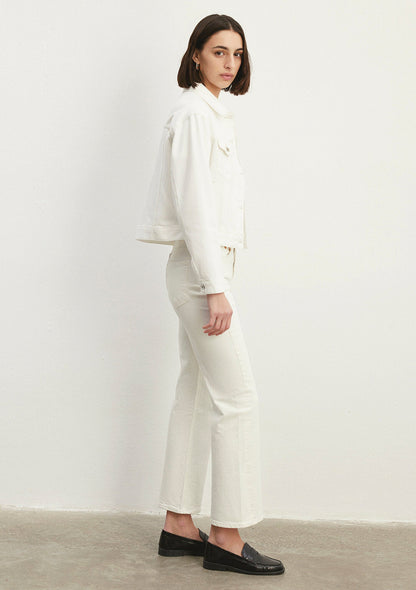 Megi Off White Mavi Premium Jean Jacket