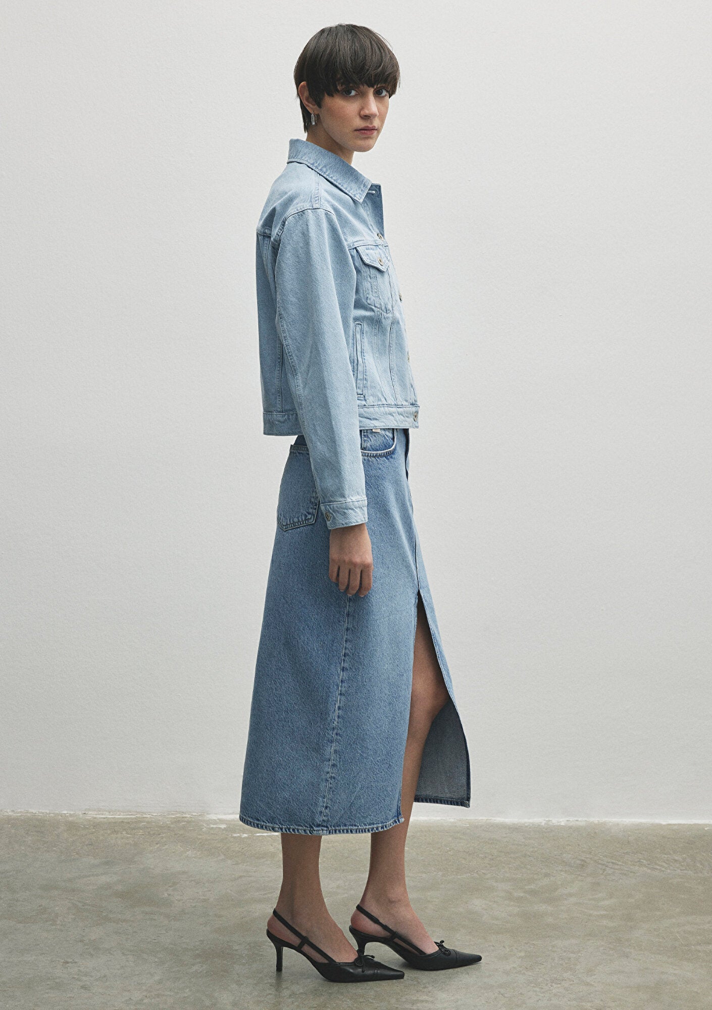 Megi Bleached Mavi Premium Jean Jacket